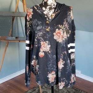 Maurices Floral Lightweight Hoodie